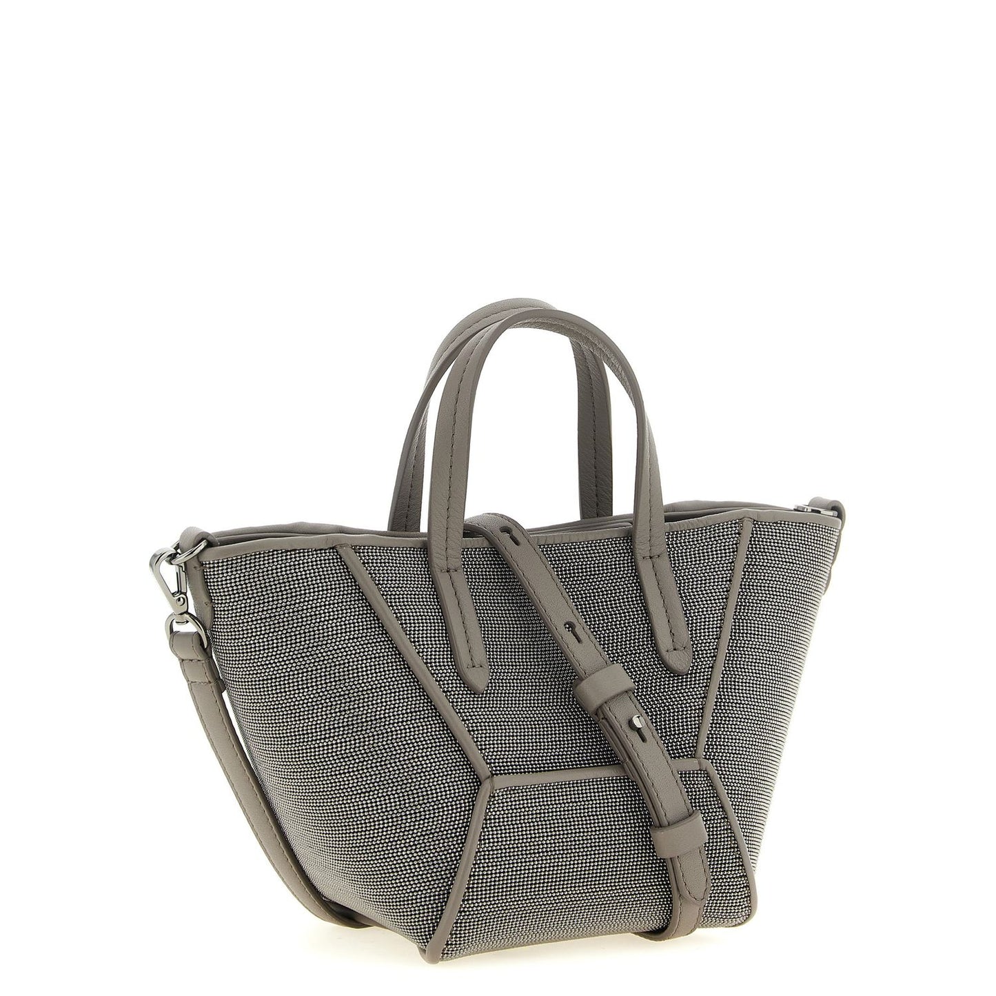 Brunello Cucinelli Gray Calfskin Handbag