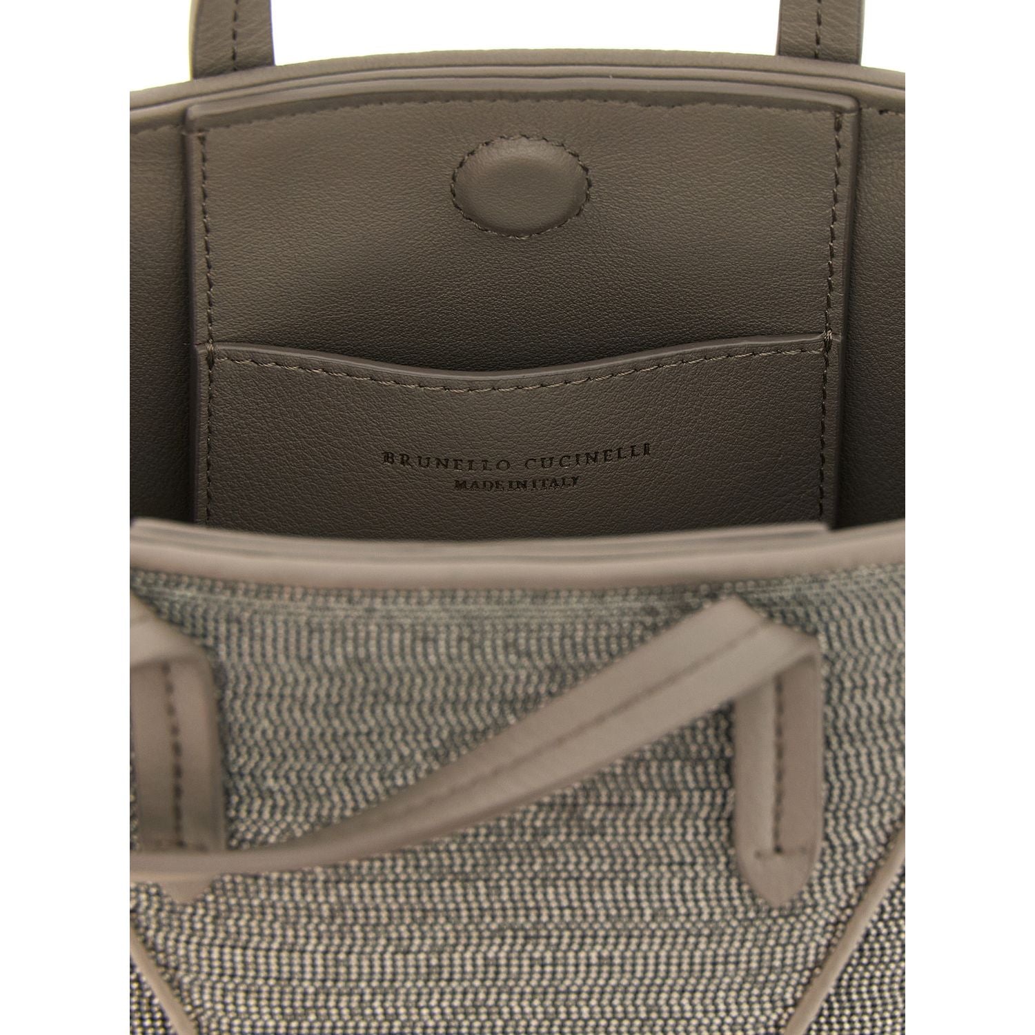 Brunello Cucinelli Gray Calfskin Handbag