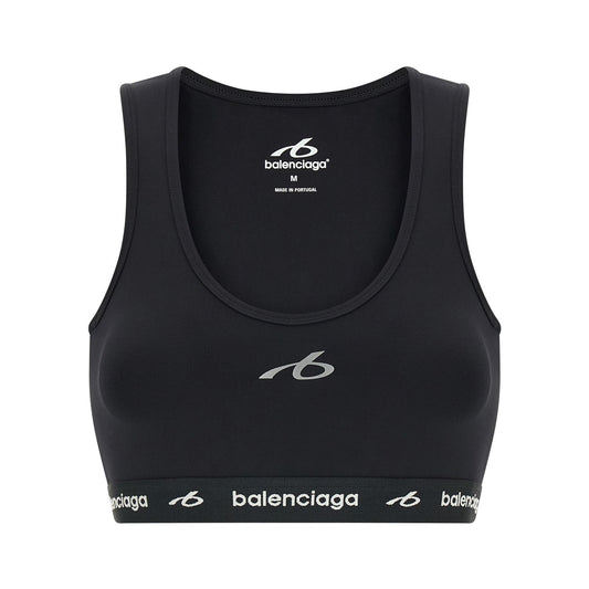 Balenciaga Black Polyamide Sport Bra