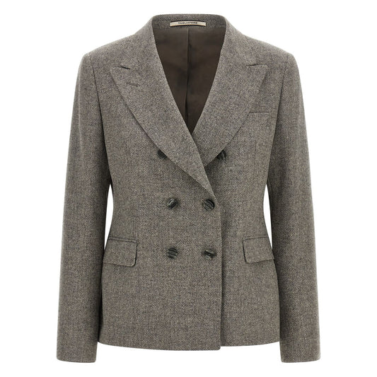 Tagliatore Gray Virgin Wool Blazer