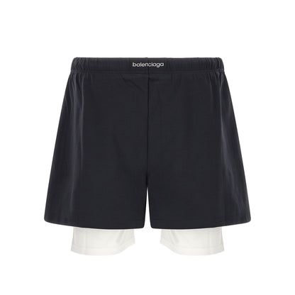 Balenciaga Bicolor Polyamide Bermuda Shorts