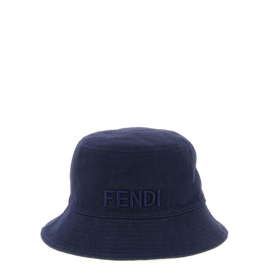 Fendi Blue Cotton Bucket Hat