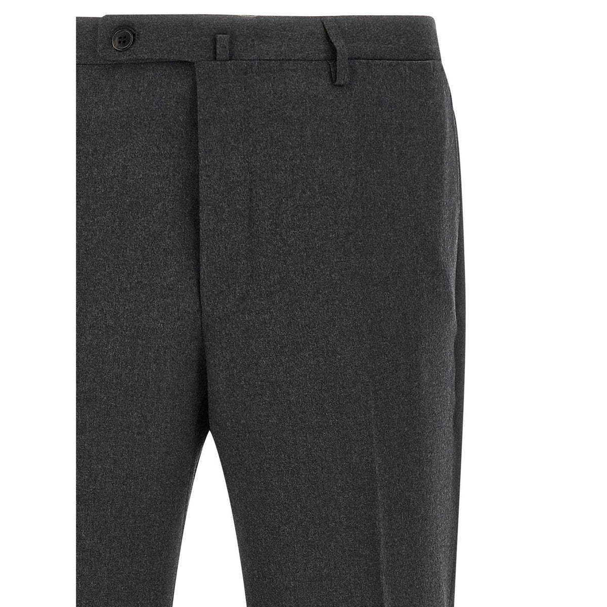 Incotex Gray Virgin Wool Dress Pants
