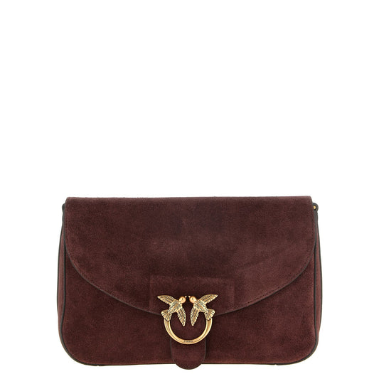 PINKO Bordeaux Calfskin Crossbody Bag