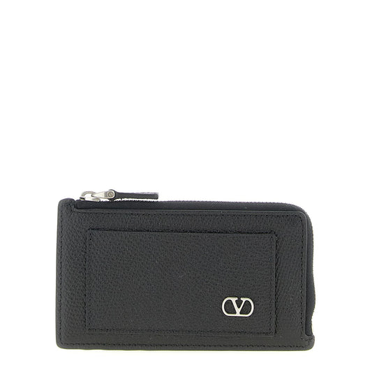 Valentino Garavani Black Calfskin Cardholder