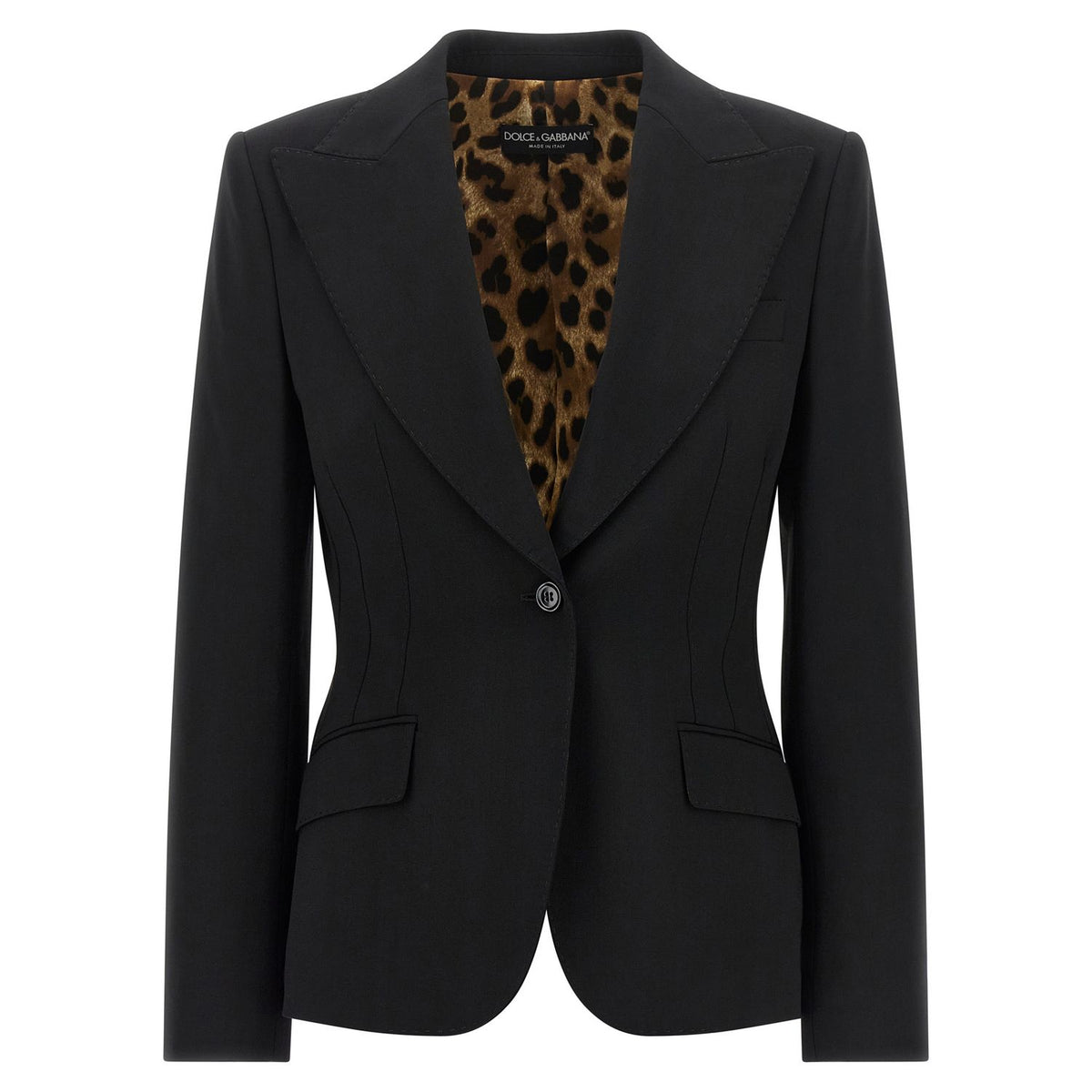 Dolce & Gabbana Black Virgin Wool Blazer