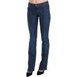 Just Cavalli Chic Blue Washed Boot Cut Denim Pants Just Cavalli Dark Slate Gray