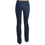 Just Cavalli Chic Blue Washed Boot Cut Denim Pants Just Cavalli Dark Slate Gray