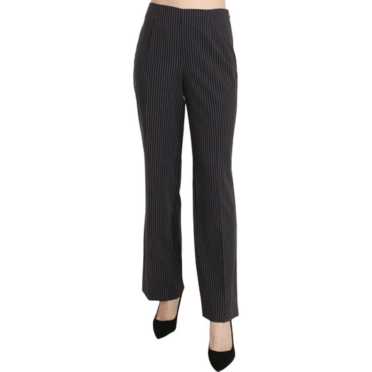 BENCIVENGA Black Striped Cotton Sretch Dress Trousers Pants Jeans & Pants
