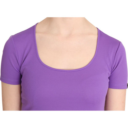 GF Ferre Purple 100% Polyester Short Sleeve Top Blouse