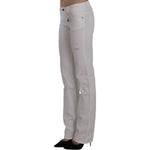 Costume National Chic White Slim Fit Cotton Jeans Costume National Dark Gray