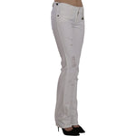 Costume National Chic White Slim Fit Cotton Jeans Costume National Dark Gray
