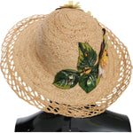 Dolce & Gabbana Beige Wide Brim Floral Bucket Capello Hat HAT70225-56