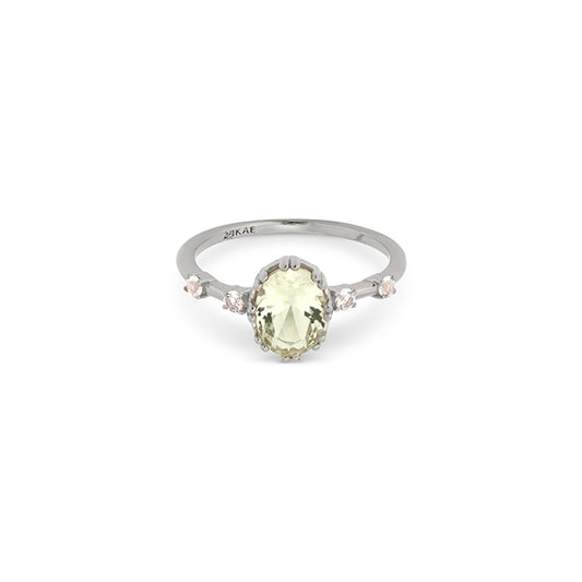 24KAE JEWELS JEWELRY Mod. 12406S/54 elegant ring with gemstone and diamond accents