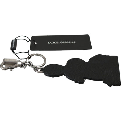 Dolce & Gabbana Leather Dominico Stefano #DGFAMILY Logo Badge Keychain Keychain