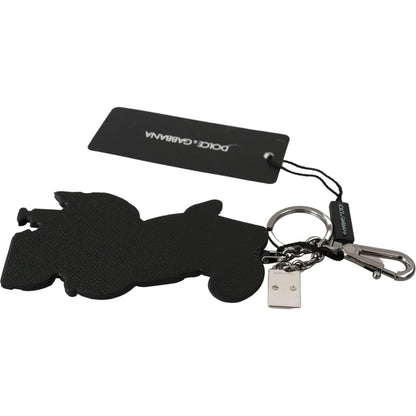 Dolce & Gabbana Leather Dominico Stefano SICILY WESTERN Badge Keychain Keychain