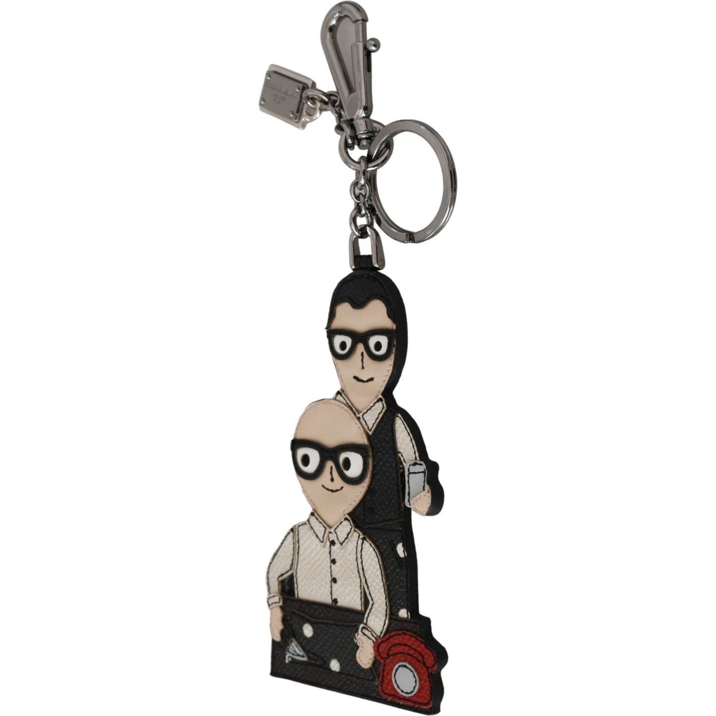 Dolce & Gabbana Leather Dominico Stefano #DGFAMILY Logo Badge Keychain Keychain