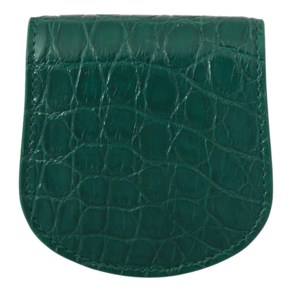 Dolce & Gabbana Green Exotic Skins Condom Case Holder Wallet Condom Case