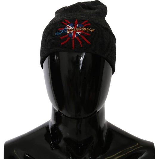 Dolce & Gabbana Gray #DGLovesLondon Beanie Cap HAT20063