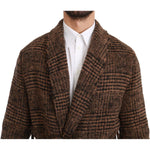 Dolce & Gabbana Elegant Brown Alpaca Blend Belted Cape Jacket Coats & Jackets Dolce & Gabbana Dark Slate Gray