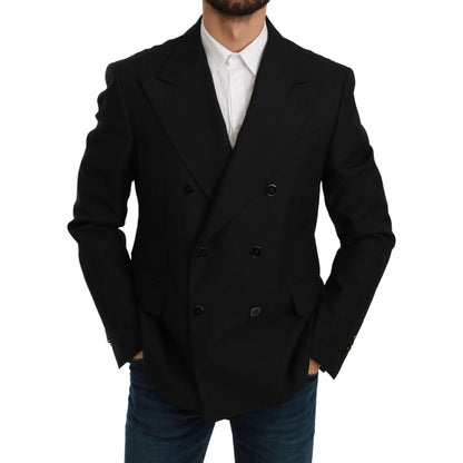 Dolce & Gabbana Black Slim Fit Jacket Coat Wool Blazer