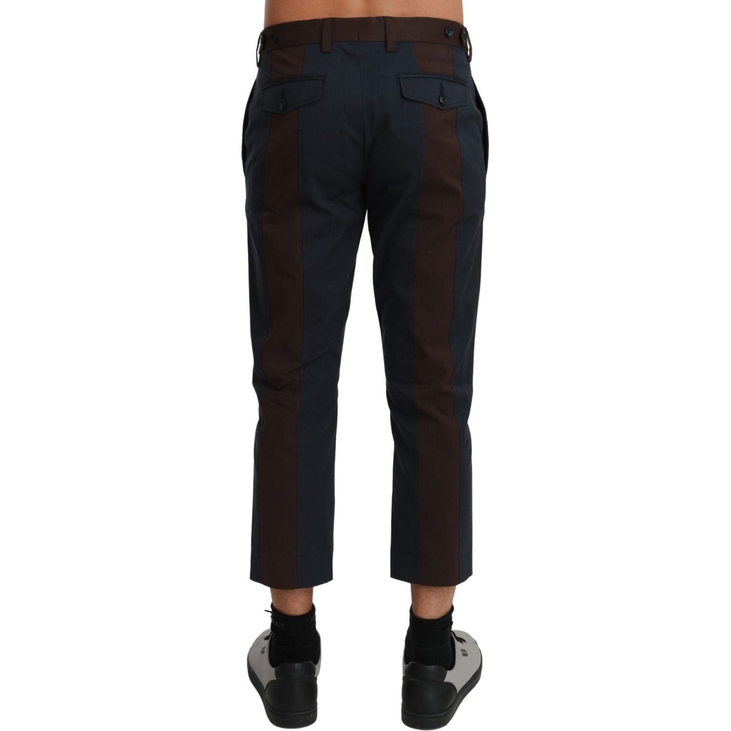 Dolce & Gabbana Brown Stripes Cropped Trousers Pants PAN70977-44