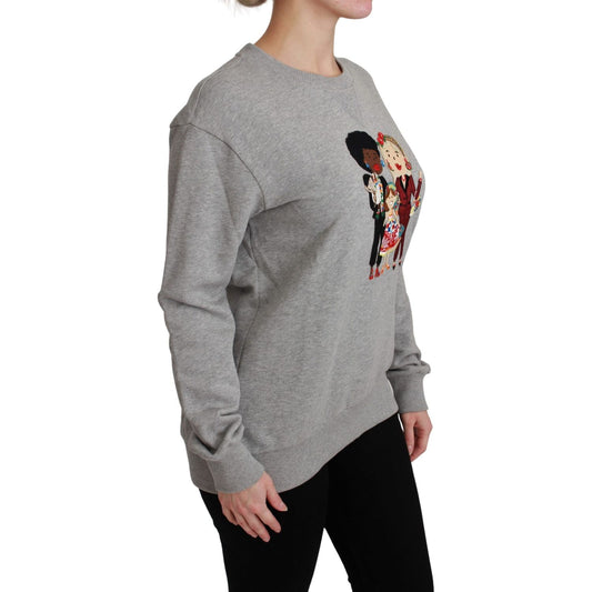 Dolce & Gabbana Gray #dgfamily Cotton Pullover Sweater TSH4558-40
