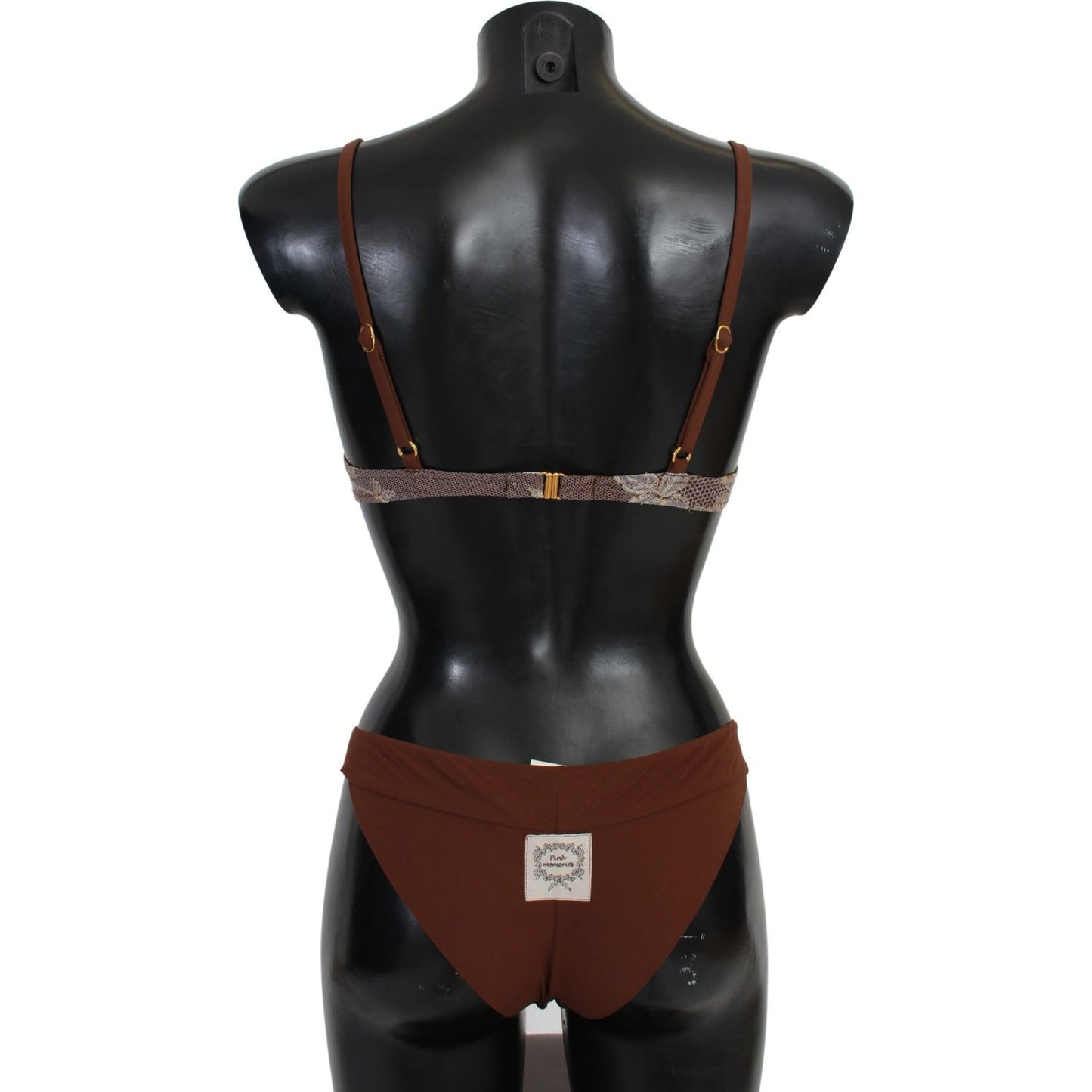 PINK MEMORIES Brown Lace Beachwear Two Piece Bikini Swimsuit BIK711-42
