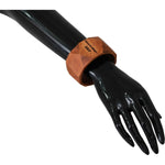 Costume National Brown Wooden Branded Bracelet SMY7038