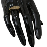 Nialaya Gold Wing Clear CZ 925 Silver Authentic Women NY104-5.5