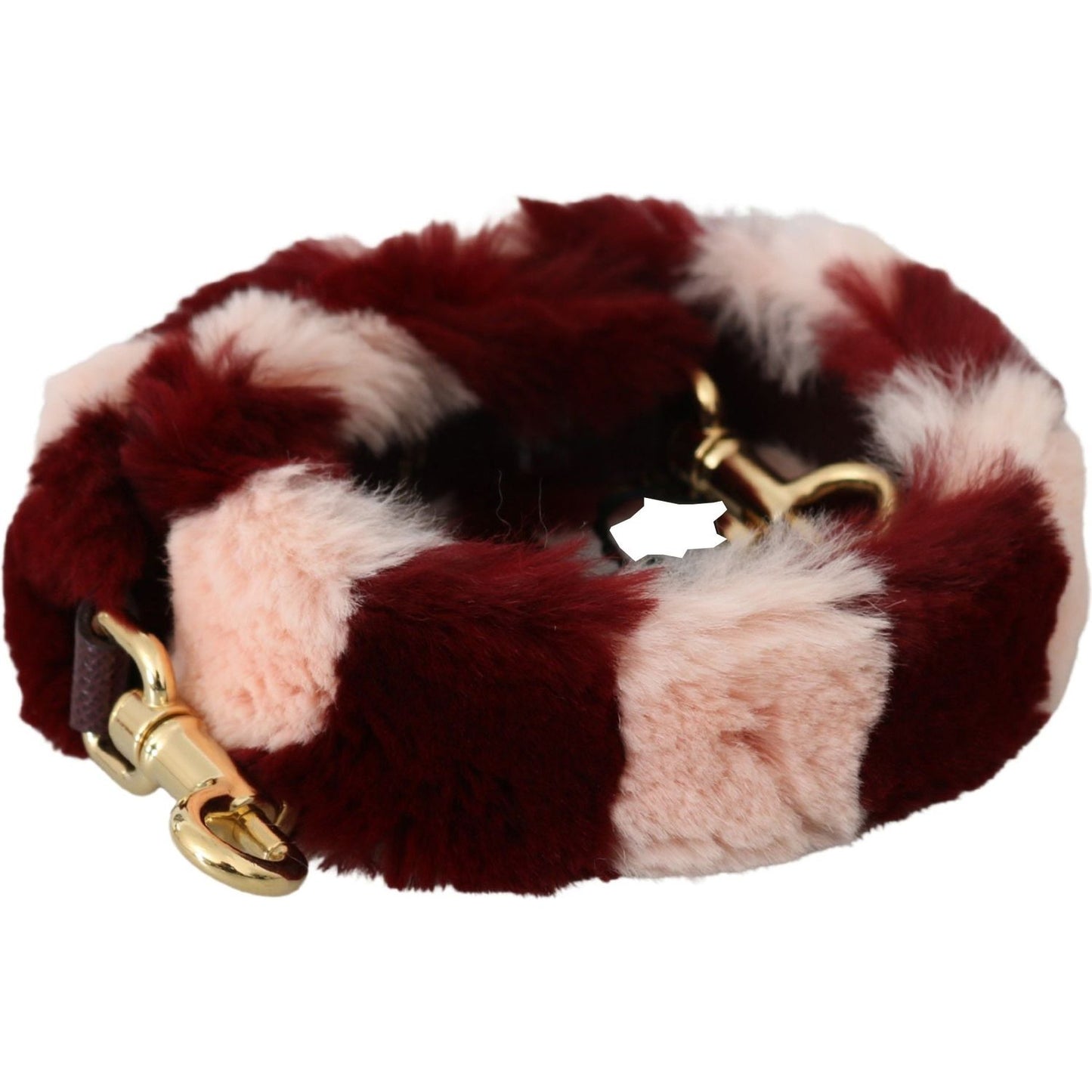 Dolce & Gabbana Pink Red Lapin Fur Accessory Shoulder Strap