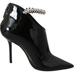 Jimmy Choo Elegant Black Patent Heeled Boots Jimmy Choo Black