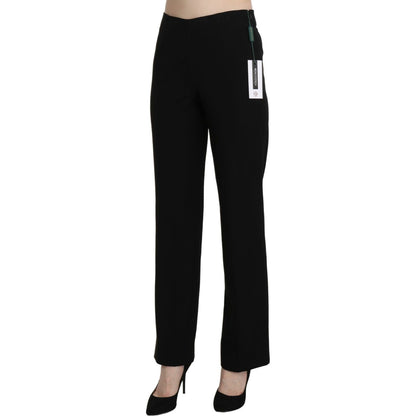 BENCIVENGA Black High Waist Straight Formal Dress Trouser Jeans & Pants