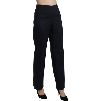 BENCIVENGA Navy Blue High Waist Straight Dress Trouser Pants