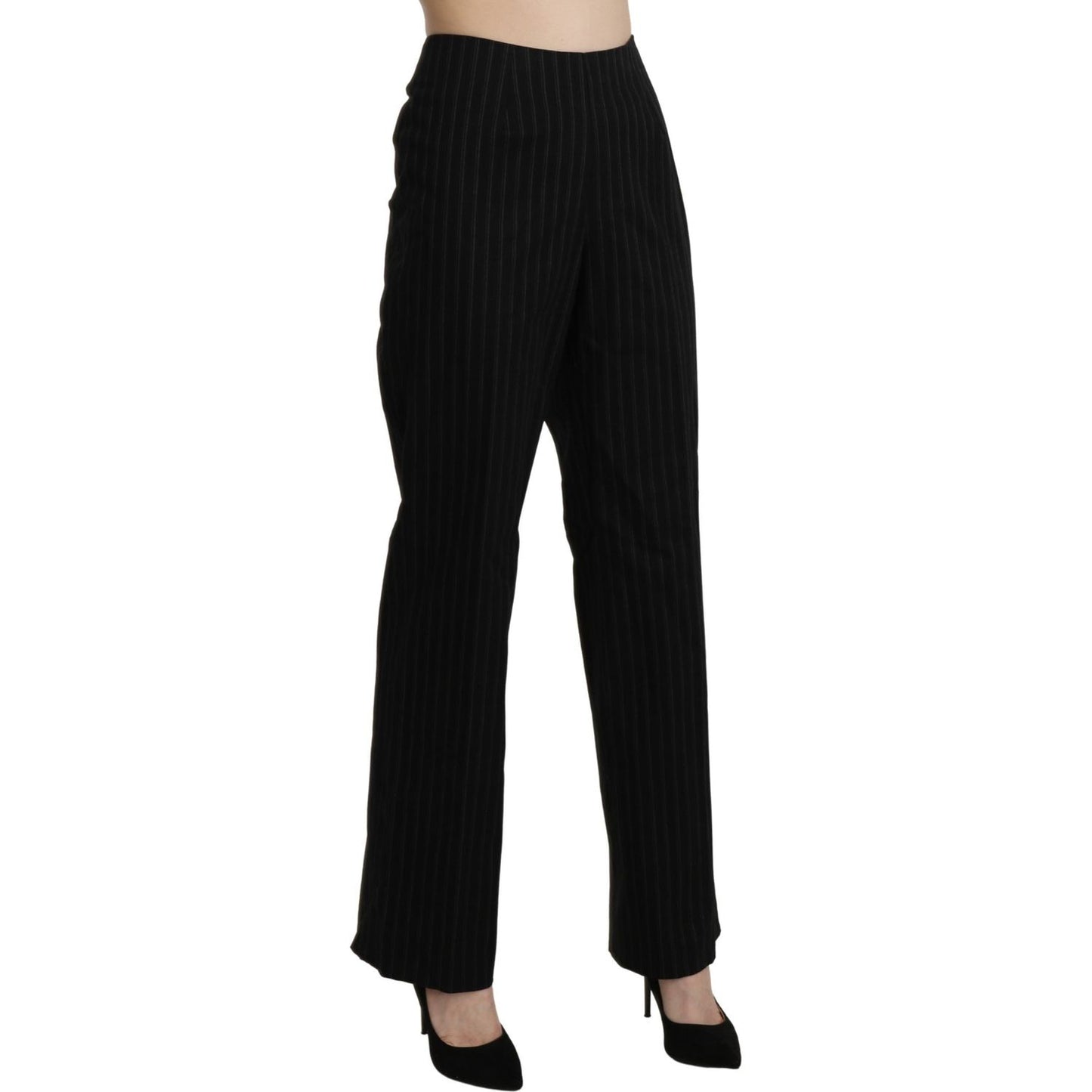 BENCIVENGA Black High Waist Straight Dress Trouser Pants Jeans & Pants