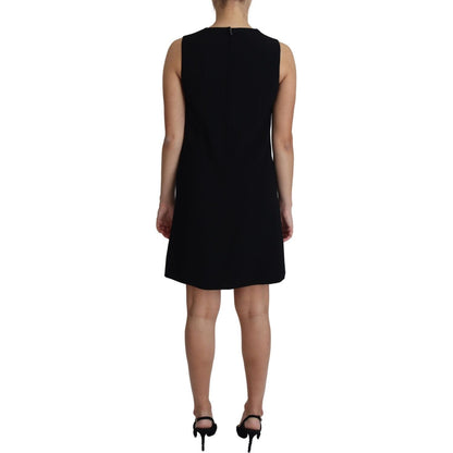 Dolce & Gabbana Black Viscose Stretch A-line Shift Mini Dress