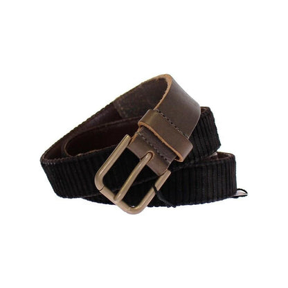 Dolce & Gabbana Brown Leather Logo Cintura Gürtel Belt Belt