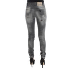 John Galliano Chic Gray Slim Fit Designer Jeans John Galliano Dim Gray