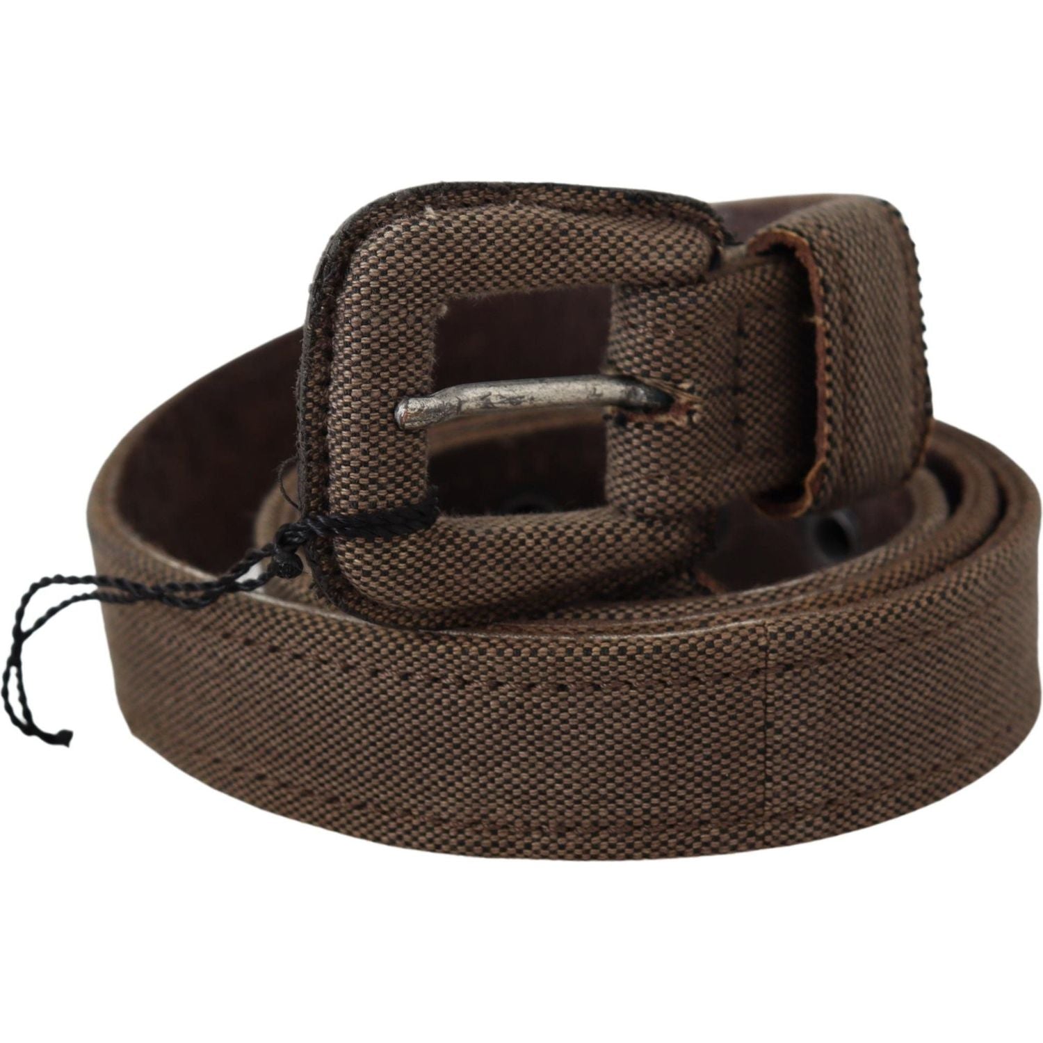 Costume National Brown Leather Logo Buckle Waist Belt