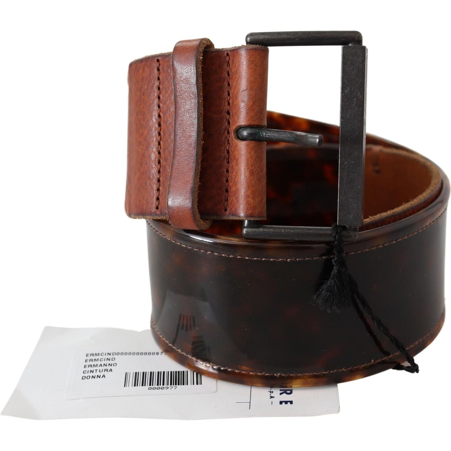 Ermanno Scervino Dark Brown Leather Wide Buckle Belt 1728,5 Inches,67345645728,75 cm / 29,Accessories,Belts - Accessories,Belts - Women - Accessories,Brown,Ermanno Scervino,Material: Leather,New with tags,Regular Belts - Belts - Accessories,Women,Women -