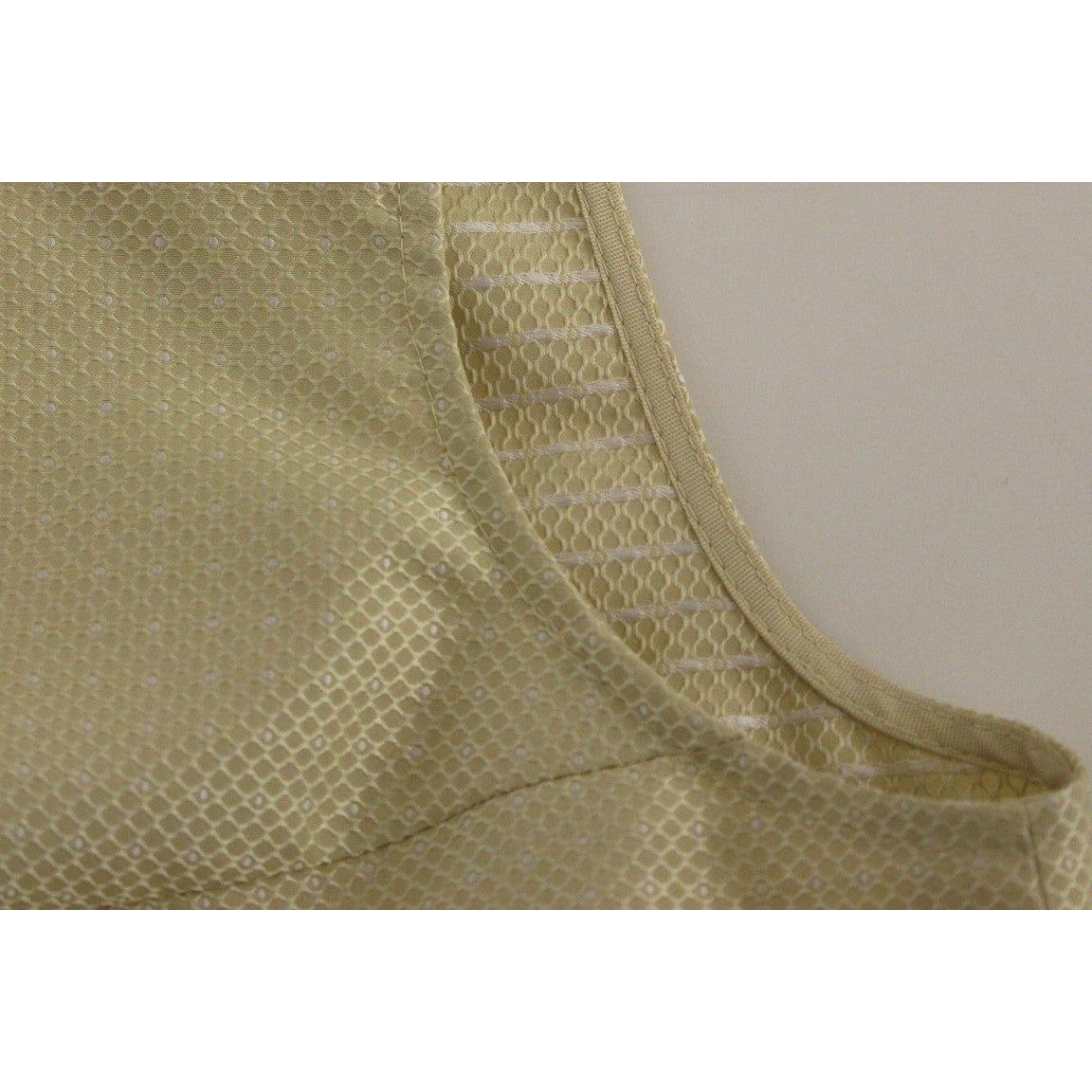 Andrea Incontri Beige Sleeveless Shift Mini Dress