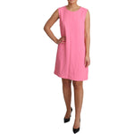 Dolce & Gabbana Pink Shift Sleeveless Knee Length Dress DR28008-IT44