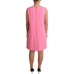 Dolce & Gabbana Pink Shift Sleeveless Knee Length Dress DR28008-IT44
