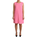 Dolce & Gabbana Pink Shift Sleeveless Knee Length Dress DR28008-IT44
