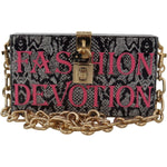 Dolce & Gabbana Gray Fashion Devotion Clutch Plexi SICILY BOX Purse VAS12478