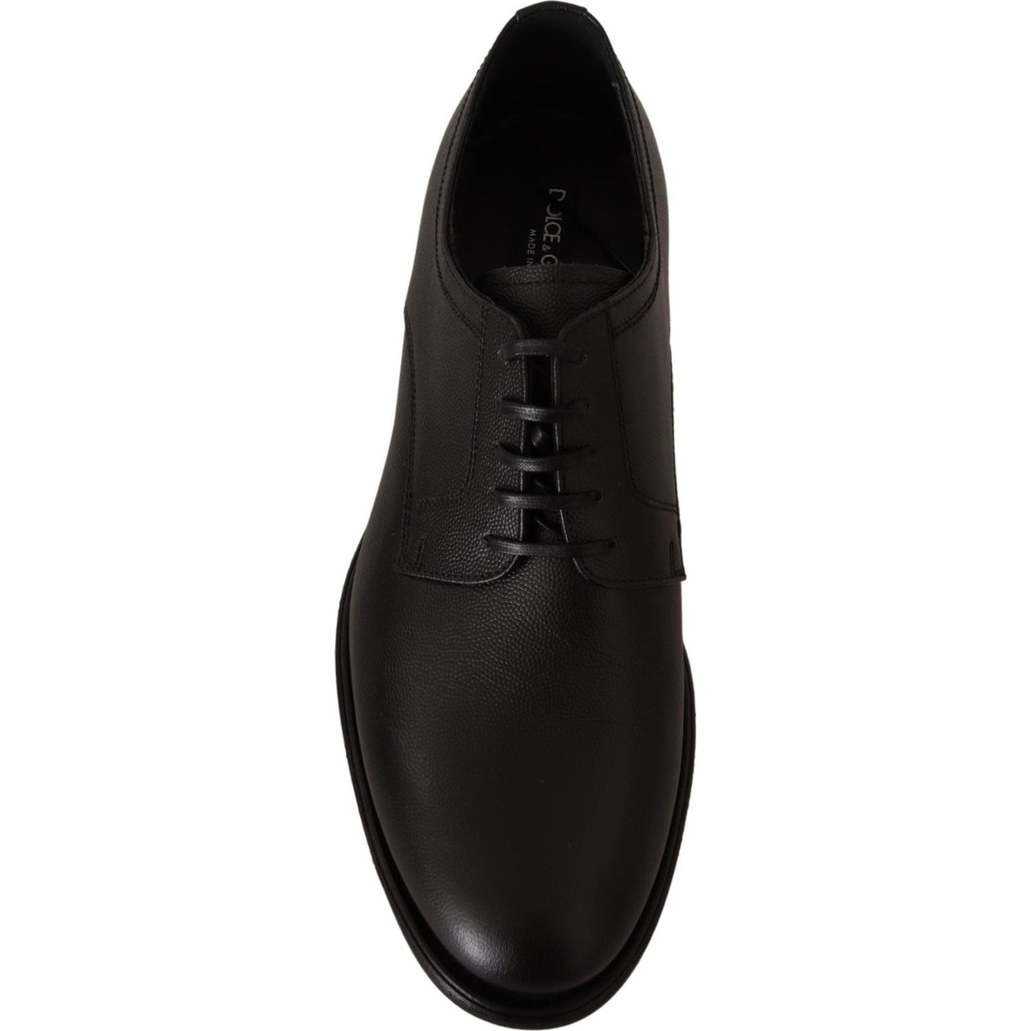 Dolce & Gabbana Black Leather Lace Up Mens Formal Derby Shoes