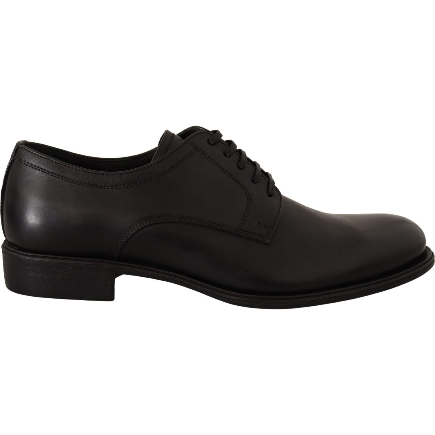 Dolce & Gabbana Black Leather Lace Up Mens Formal Derby Shoes