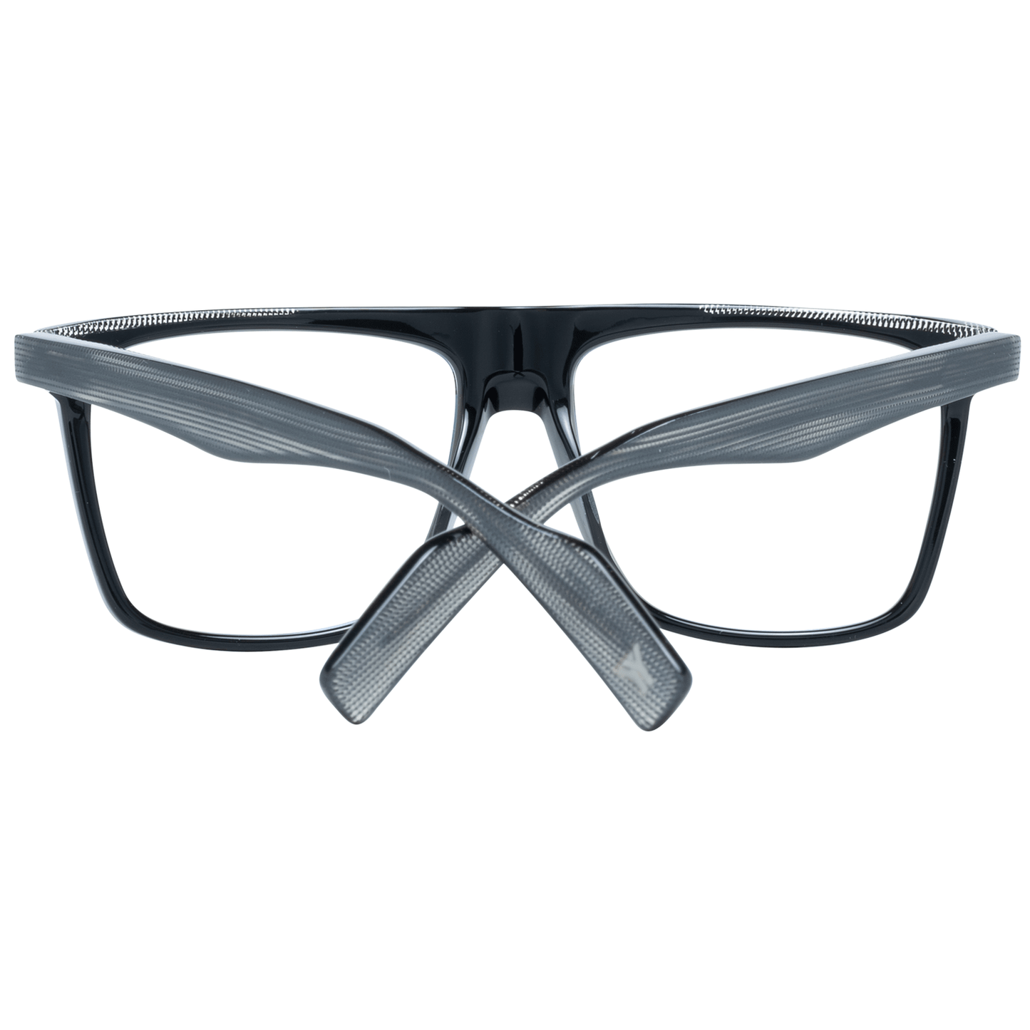 Yohji Yamamoto Black Plastic Glasses (Frames) full-rim square design with demo lenses, blue-filter, and branded soft case included.