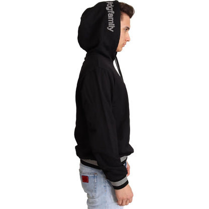 Dolce & Gabbana Black Cotton Hooded #dgfamily Sweater