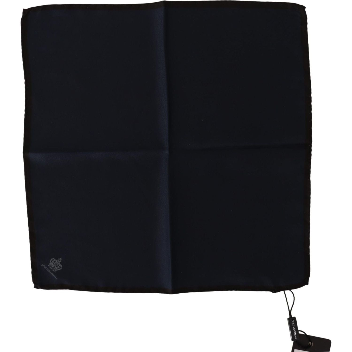 Dolce & Gabbana Black Square Handkerchief 100% Silk Scarf